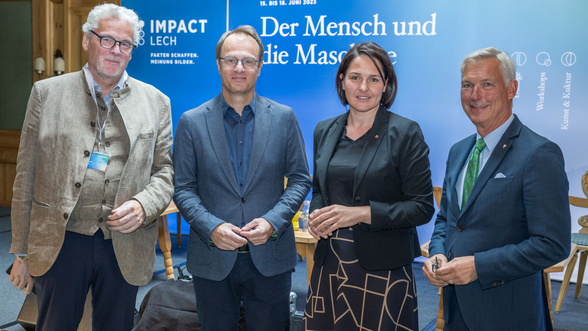 Gerhard Lucian, Markus Hengstschläger, Landtagsvizepräsidentin Monika Vonier, Hermann Fercher